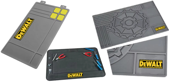 2-Personalized DeWalt tool bench rubber tool mat