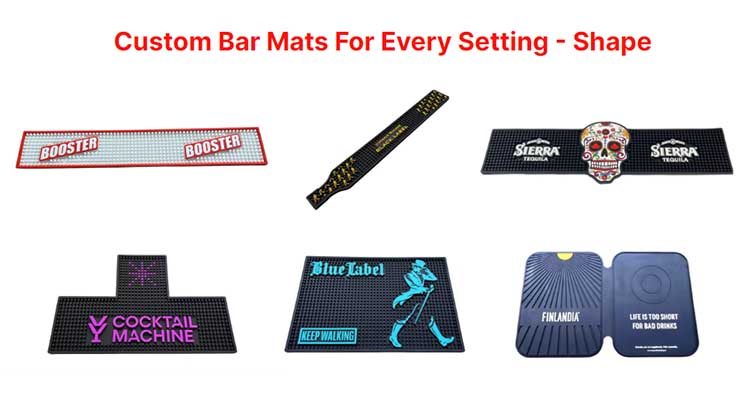 Barware Custom Pub Bartender Drink Pvc Bar Runners Rubber Whiskey Wine Bar Spill Mats With Logos