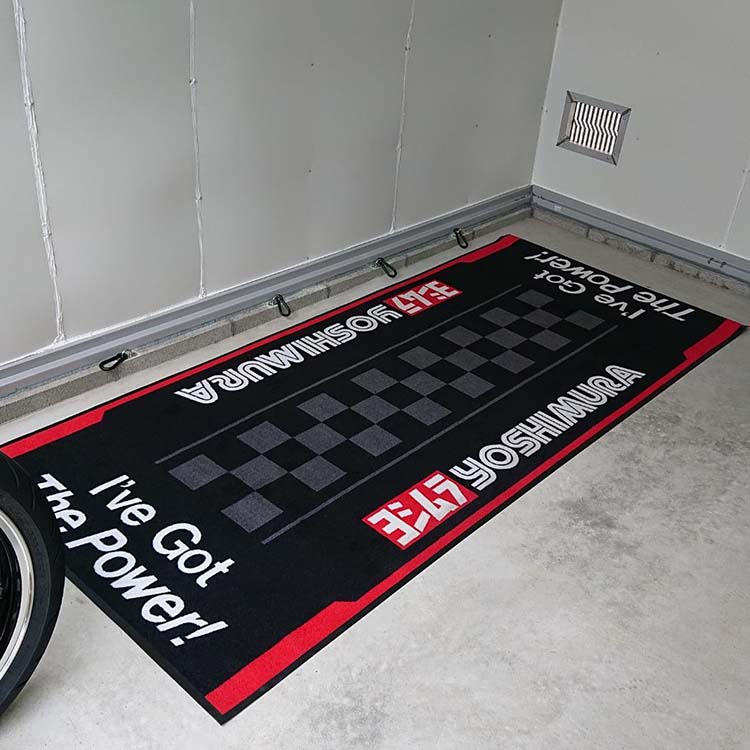 Suzuki Motorsport Personalized Rug Motorcycle Floor Bottom Pit Mat