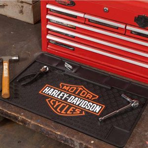 Harley Davidson Custom Repair Maintenance Tool Work Pad Bar & Shield Heavy Duty Rubber Workbench Utility Mat