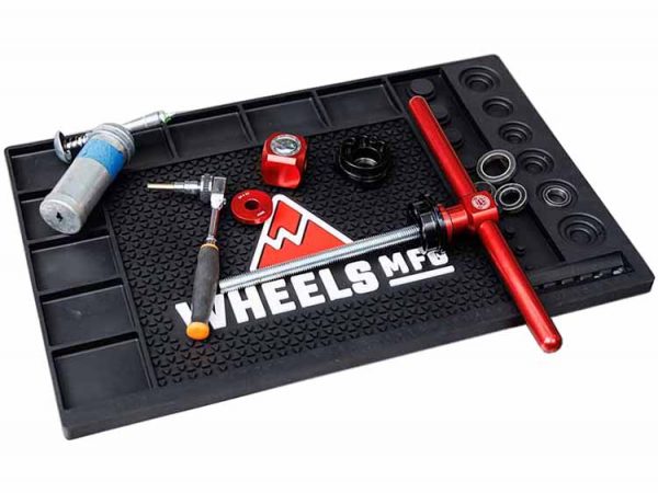 Wheels Manufacturing Bicycles Custom Logo Benchtop Overhaul Utility Pad Workstation Rubber Maintenance Tool Mat