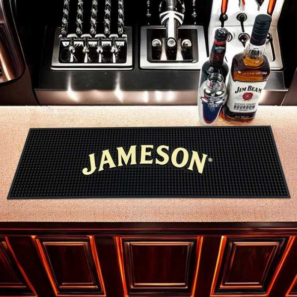 Jameson Irish Whiskey Custom Non-Slip PVC Cocktail Pub Drink Beer Mat Rubber Bartender Wine Bar Spill Mats