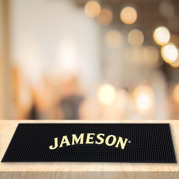 Jameson Irish Whiskey Custom Non-Slip PVC Cocktail Pub Drink Beer Mat Rubber Bartender Wine Bar Spill Mats