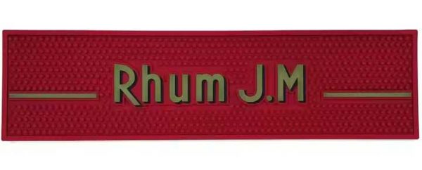 Rhum J.M Rums Branded Logo Cocktail Soft PVC Bar Runners Bartender Pub Drink Mat Custom Rubber Bar Mat For Spills