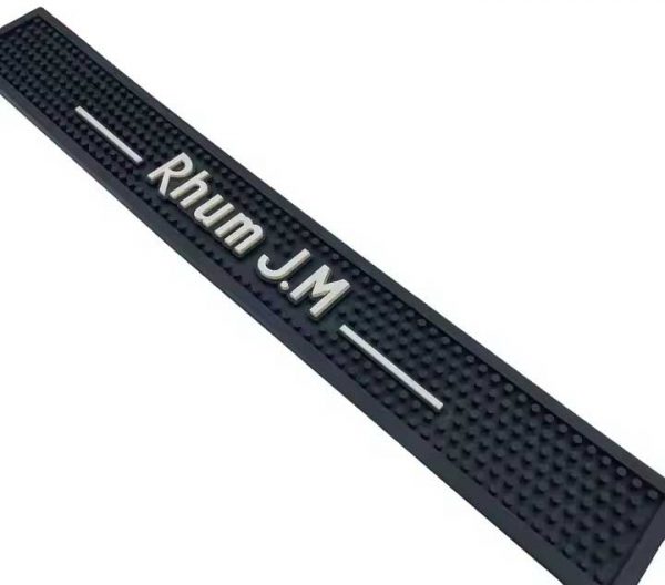 Rhum J.M Rums Branded Logo Cocktail Soft PVC Bar Runners Bartender Pub Drink Mat Custom Rubber Bar Mat For Spills