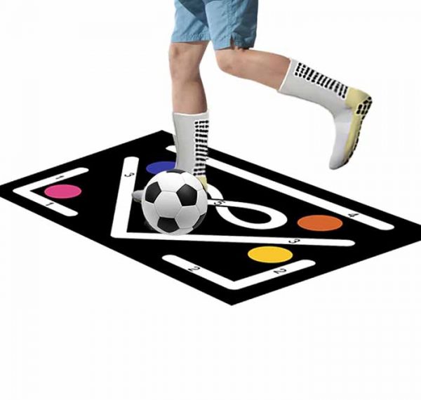 China Factory Durable Soccer Mat Training Tool for Ball Mastery Custom Football Footstep Training Mat Soccer Training Mat