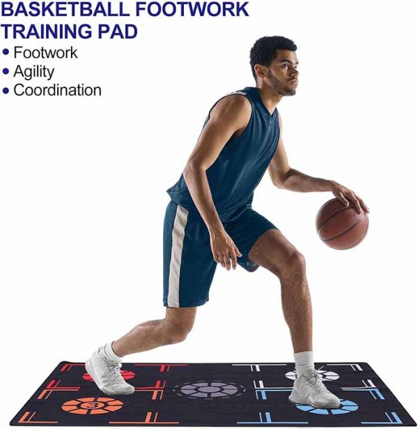 Custom Non-Slip Training System with Point Remind Training Pace Ball Control Player Foot Grip Mat Basketball Training Mat