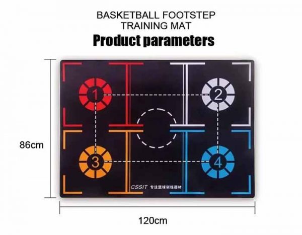 Custom Non-Slip Training System with Point Remind Training Pace Ball Control Player Foot Grip Mat Basketball Training Mat