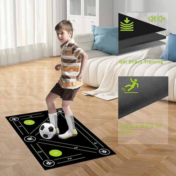 Factory Custom Football Footstep Training Mat for 6-11 Years Old Soccer Skills Training Equipment Football Practice Mat