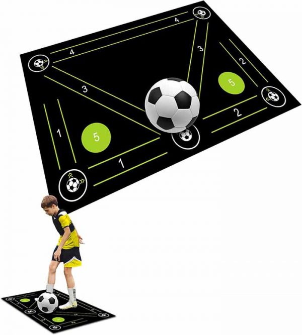 Factory Custom Football Footstep Training Mat for 6-11 Years Old Soccer Skills Training Equipment Football Practice Mat