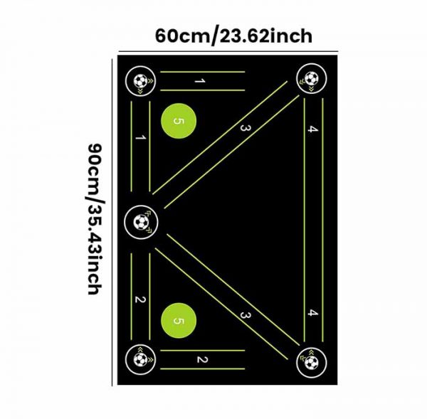 Factory Custom Football Footstep Training Mat for 6-11 Years Old Soccer Skills Training Equipment Football Practice Mat