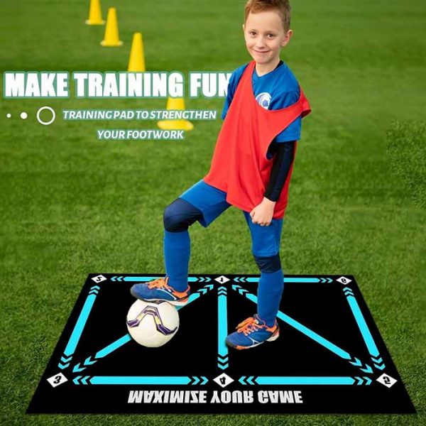 Factory Direct Indoor And Outdoor Custom Agility Footstep Soccer Train Mat for All Levels Non-Slip Silent Soccer Practice Mat