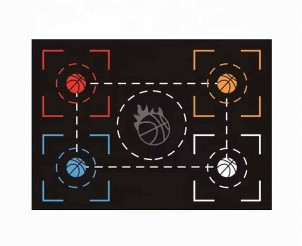 Footwork Training Aids Custom Non-Slip Rubber Basketball Grip Training Mat for Kids Basketball Footwork Training Mat