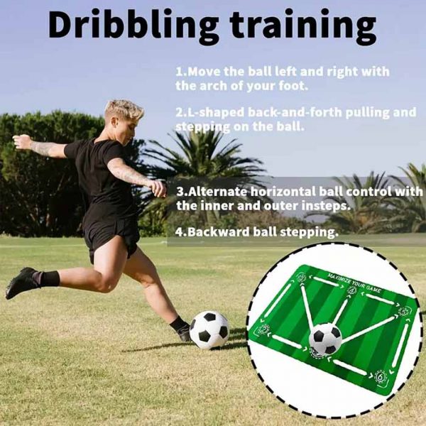 Sport Training Equipment Silent Football Training Mat Custom Soccer Football Mat Dribbling Practice Ball Mastery Mat