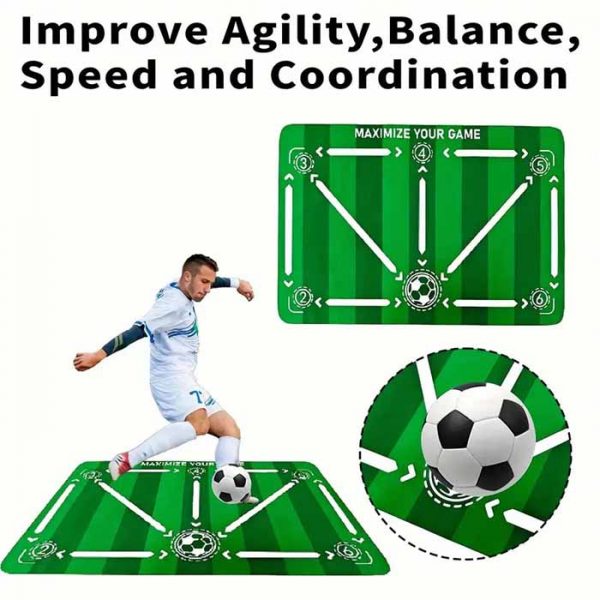 Sport Training Equipment Silent Football Training Mat Custom Soccer Football Mat Dribbling Practice Ball Mastery Mat