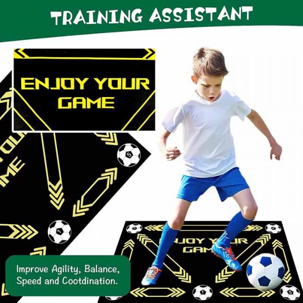 Training Footwork Pace Ball Control Player Equipment Football Footstep Training Mat Soccer Ball Mastery Mat